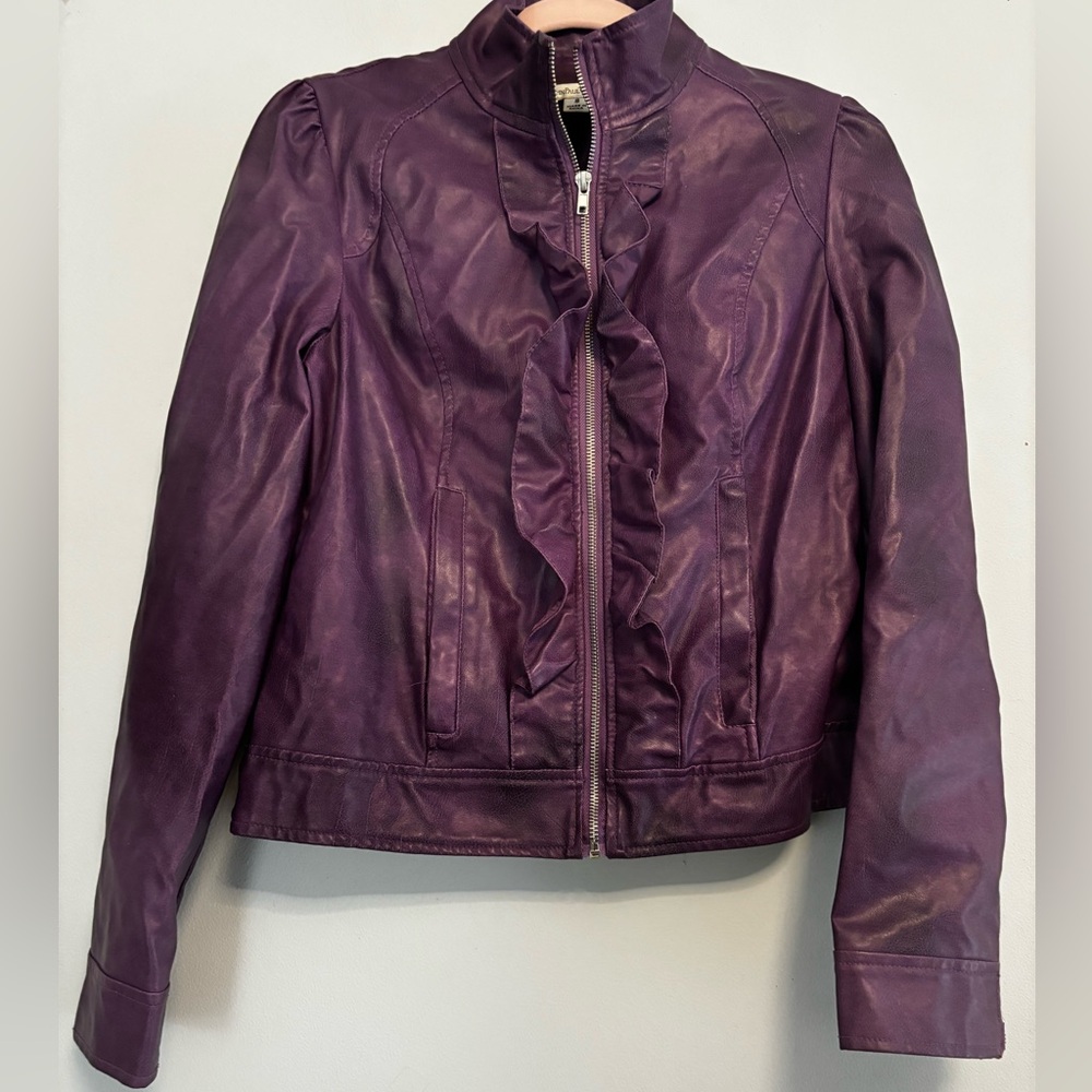 John Paul‎ Richard Faux Leather Coat Size Small